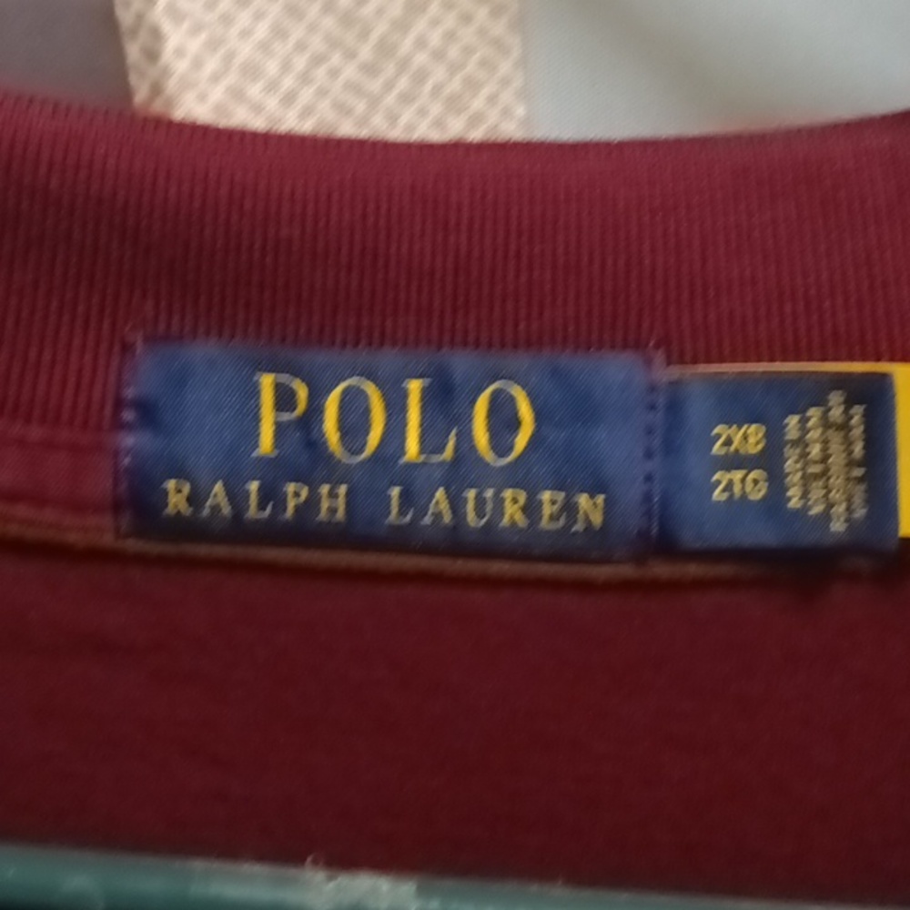 FINAL PRICE NWOT POLO RALPH LAUREN burgundy long sleeve shirt Size 2XB/2TG